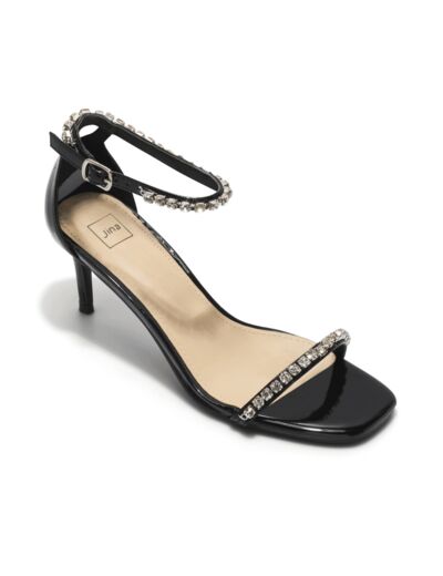 Sandale talon decrochee femme noir