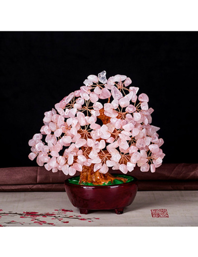 Arbre de vie bonzaï quartz rose
