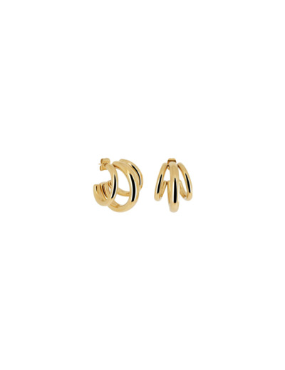 Boucle d'oreille Zag en acier doré