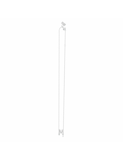 Collier Vanrycke Abécédaire lettre M en or blanc et 1 diamant