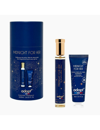 Midnight for Her - Coffret eau de parfum 30 ml + creme mains 30 ml