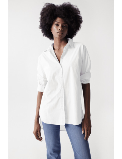 Chemise oversize en popeline