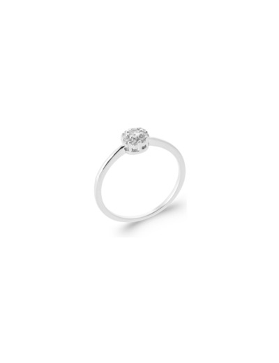 Bague en argent et oxydes de zirconium