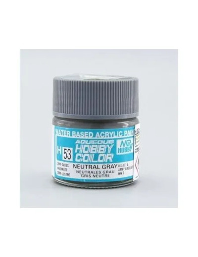 PEINTURE MAQUETTE MR HOBBY H053 GRIS NEUTRE SATINÉ 10ML