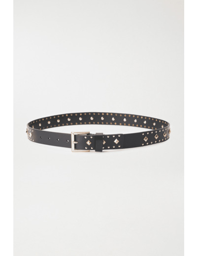 CEINTURE EN CUIR, AVEC RIVETS