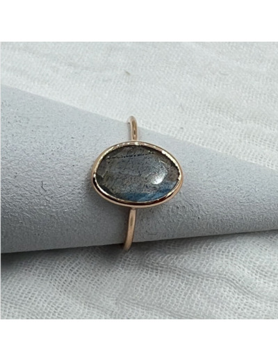 Bague en Or Rose et Labradorite