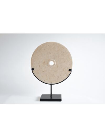 Disque de marbre crema diamètre 30cm