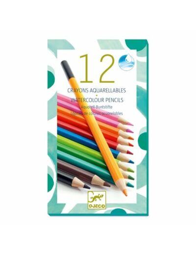 12 Crayons de Couleurs - Djeco - DJ08824