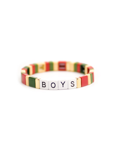 Bracelet Simone à Bordeaux Boys en métal émaillé multicolore