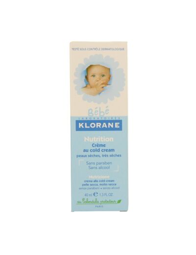 Klorane bébé crème nutritive au cold cream 40ml