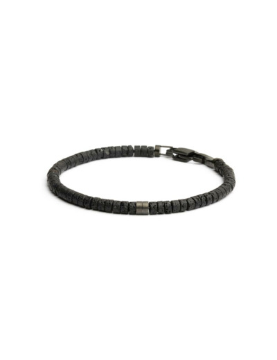 Bracelet Gemini Classics en acier et pierre de lave