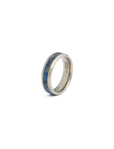 Bague Gemini Classics en titane et lapis lazuli