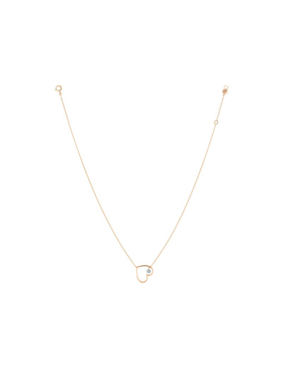 Collier La Brune & La Blonde POP en Plein Coeur en or rose et diamants de 0.07ct
