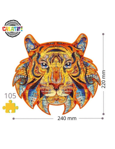 Le Tigre Captivant Puzzle en bois