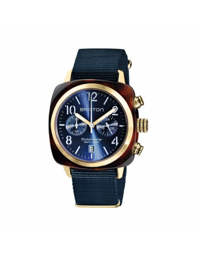 Montre Briston Clubmaster Classic Chrono Date Acier PVD et Acétate