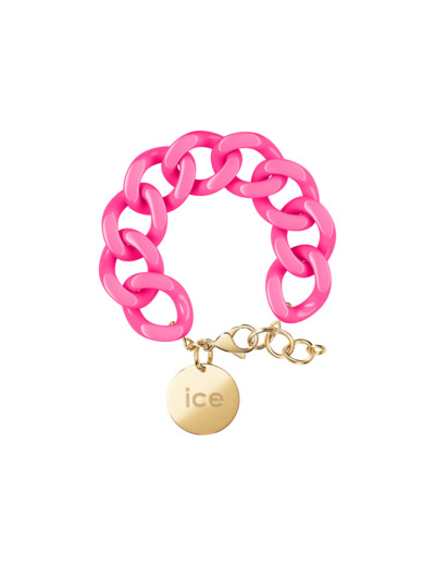 Bracelet chaîne Ice-Watch ICE jewellery Neon pink en acétate et métal doré