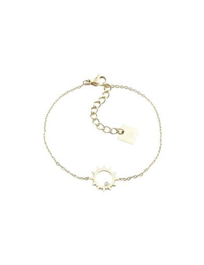 Bracelet ZAG Oursin en acier doré