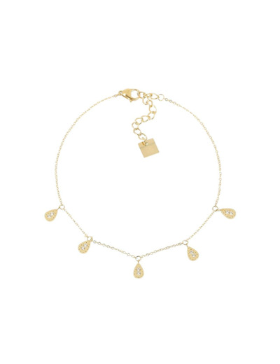 Bracelet ZAG en acier doré