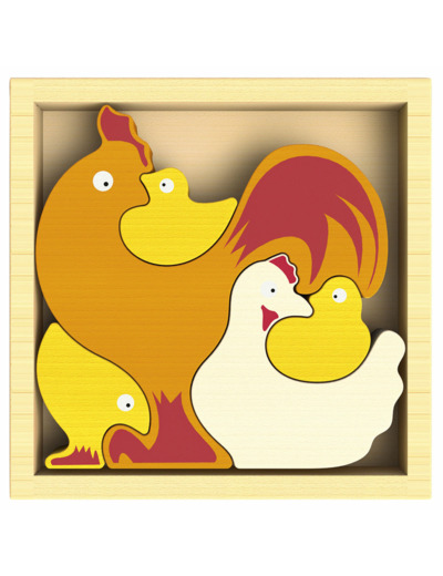 Puzzle Famille de poules - BeginAgain - 32107