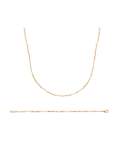 Collier en plaqué or, 45cm