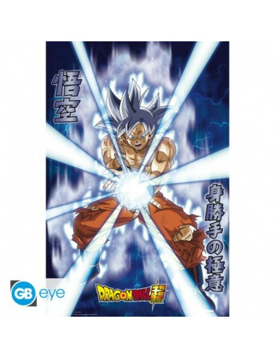 DRAGON BALL SUPER - Poster Maxi 91,5x61 Effet Métal - Goku