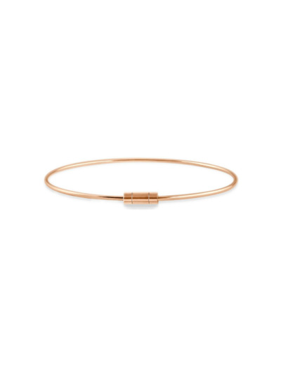 Bracelet jonc Vanrycke Le fil de la vie en or rose, taille 1