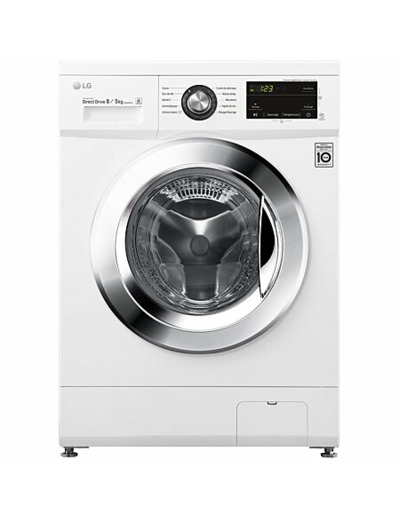 Lg f854m22wr machine à laver avec sèche linge pose libre charge avant blanc e