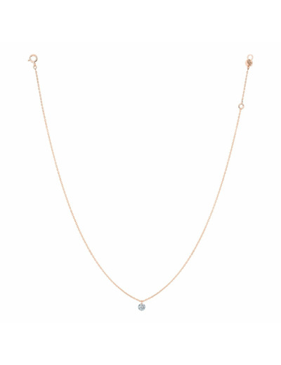 Collier La Brune & La Blonde 360° en or rose et diamant de 0.10ct