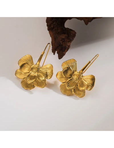 Boucles d'oreilles fleurs 974,île de la Réunion