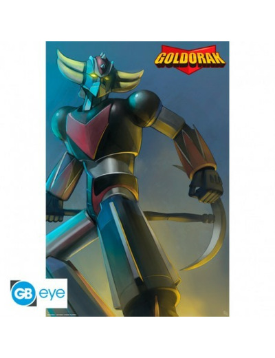 GRENDIZER - Poster "Goldorak & Astéro-haches" roulé filmé (91.5x61)