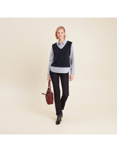 Pull effet 2-en-1 chemise
