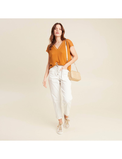 Pantalon coupe droite à coulisse