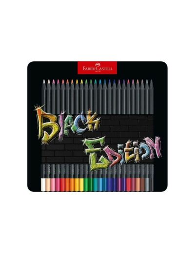 Boite métal de crayons de couleur Black Edition