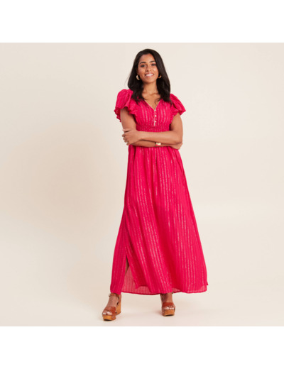 Robe longue droite fluide