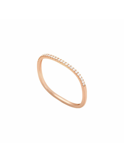 Bague Vanrycke Charlie Or rose semi pavee de Diamants
