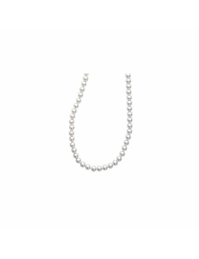 Collier en plaqué or et perles d'imitation, 51cm