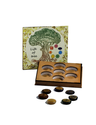 Coffret Arbre de Vie avec pierres 7 chakras