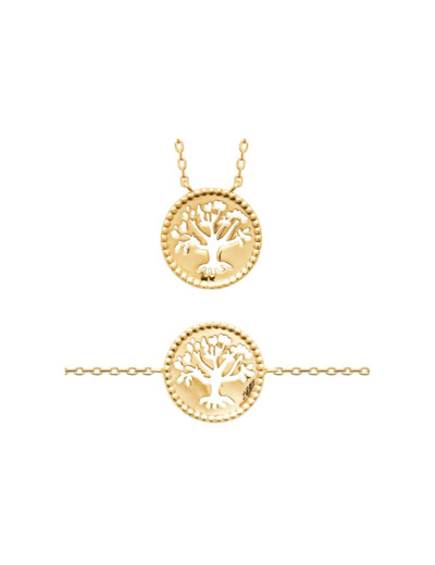 Collier en plaqué or, 45 cm