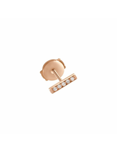 Mono boucle d'oreille Vanrycke Medellin en or rose et diamants, taille S