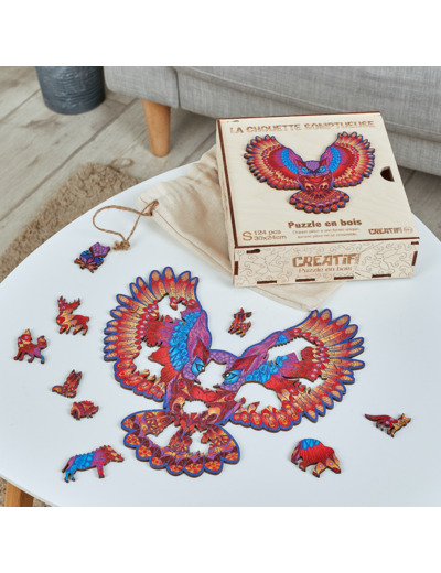 Chouette Somptueuse, puzzle en bois