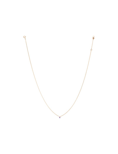 Collier La Brune & La Blonde Confetti en or rose et améthyste rond de 0.13ct