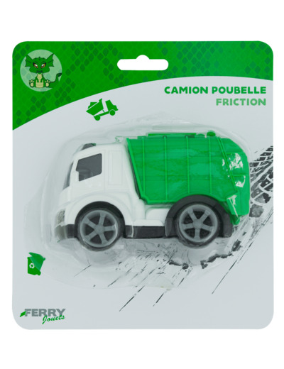 CAMION POUBELLE 12 CM FRICTION