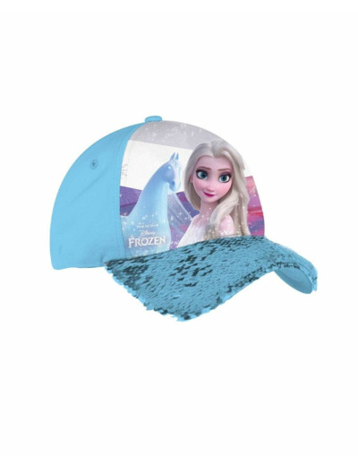 Casquette fille bleu la reine des neiges