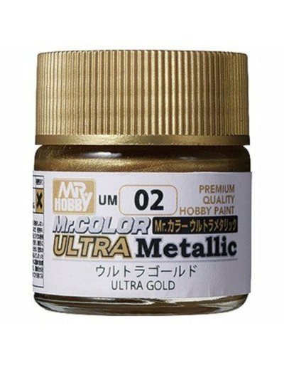 GUNZE UM-02 PEINTURE MR. COLOR ULTRA METALLIC COLORS II (10 ML) ULTRA GOLD