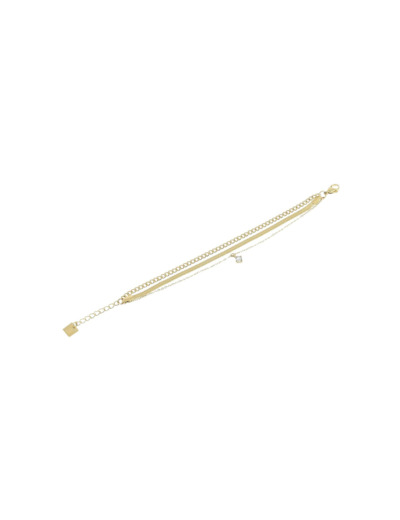 Bracelet Zag en acier doré