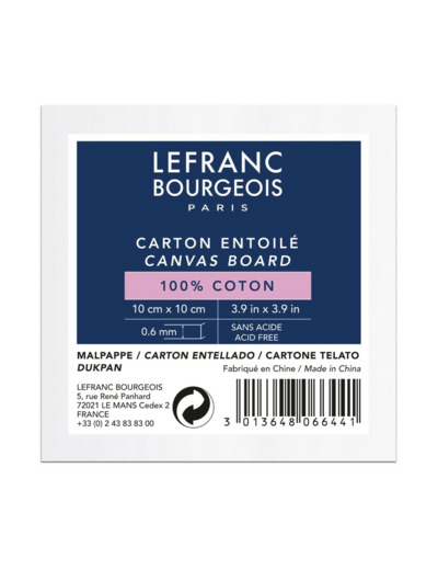 Carton toilé à peindre Lefranc Bourgois