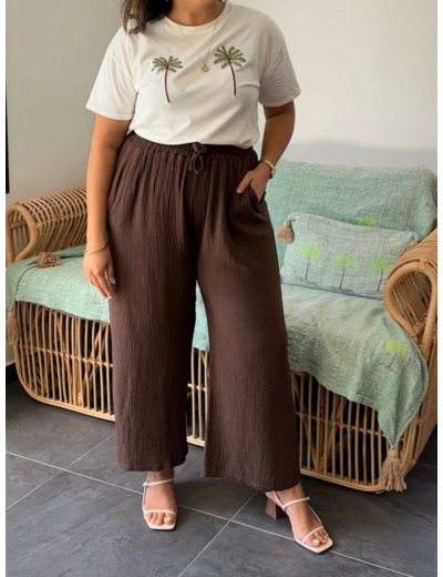 Pantalon gaze de coton BROWNIE