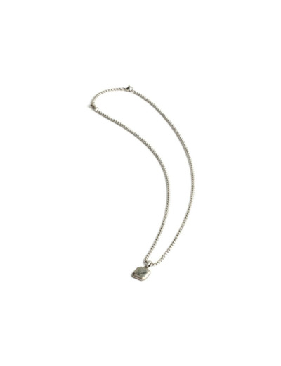 Collier Gemini Classics en acier et larvikite
