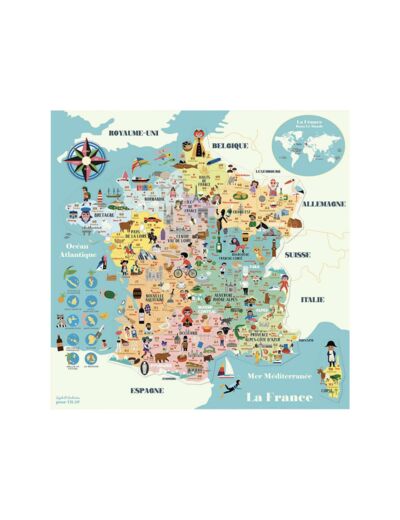 Carte De France Magnetique Ingela P.Arrhenius - Vilac - 7611