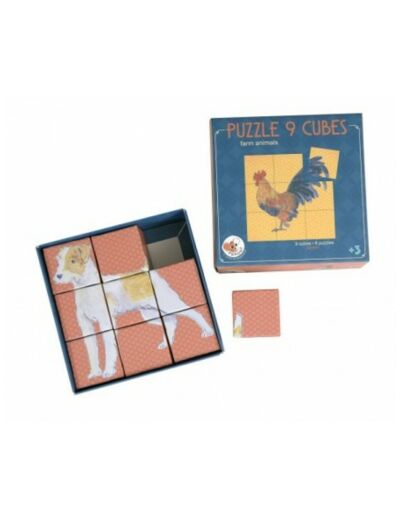 Puzzle Cubes enbois 9 pièces -  Egmont toys - 570097